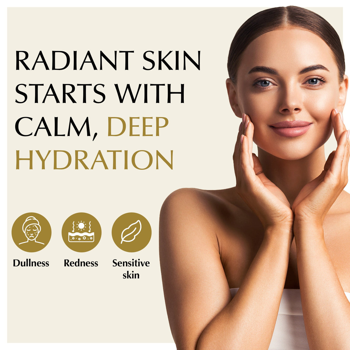 Brightening Vitamin C Glow Serum for Sensitive & Dry Skin – Vegan, Gluten-Free, Anti-Aging, Fragrance-Free