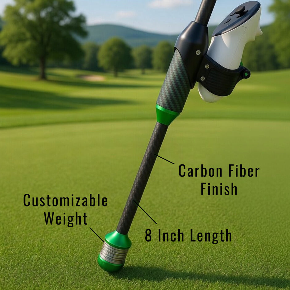 DriVR Elite - Adjustable VR Weighted Golf Club Handle Accessory - Compatible with Quest 2, 3/3s, and Pro